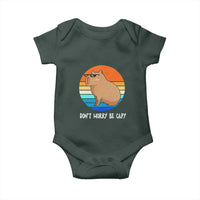 Funny Capybara Baby Onesie Vintage Rodent Dont Be Worry Be Capy