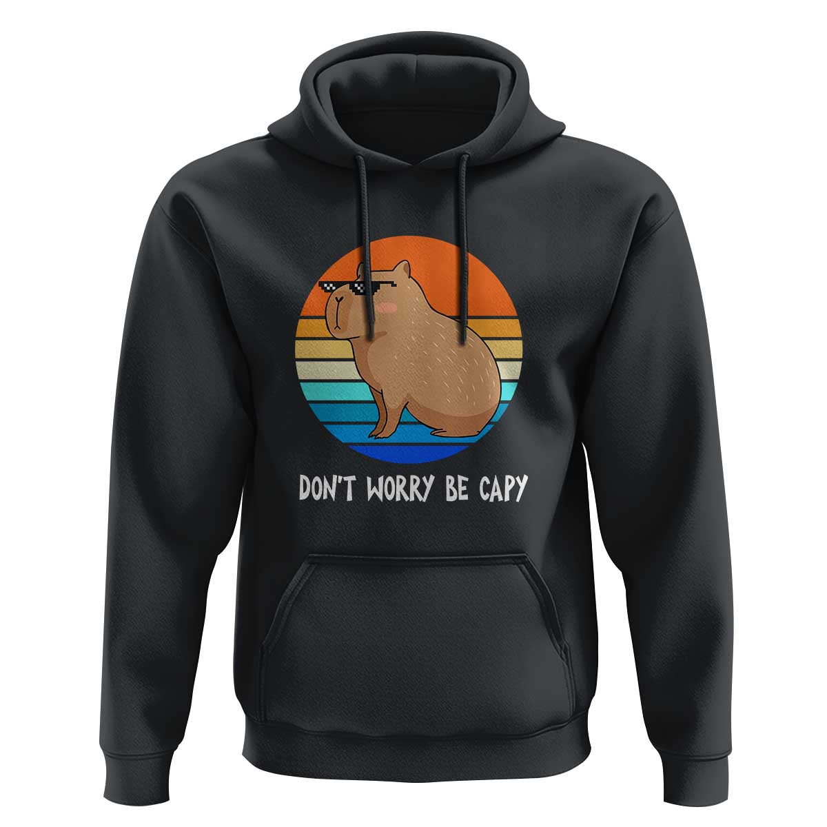 Funny Capybara Hoodie Vintage Rodent Dont Be Worry Be Capy