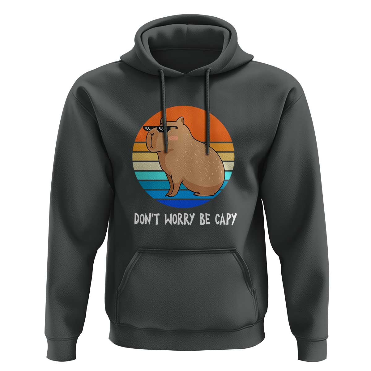 Funny Capybara Hoodie Vintage Rodent Dont Be Worry Be Capy