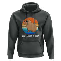 Funny Capybara Hoodie Vintage Rodent Dont Be Worry Be Capy