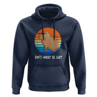 Funny Capybara Hoodie Vintage Rodent Dont Be Worry Be Capy