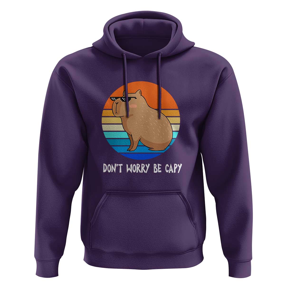 Funny Capybara Hoodie Vintage Rodent Dont Be Worry Be Capy