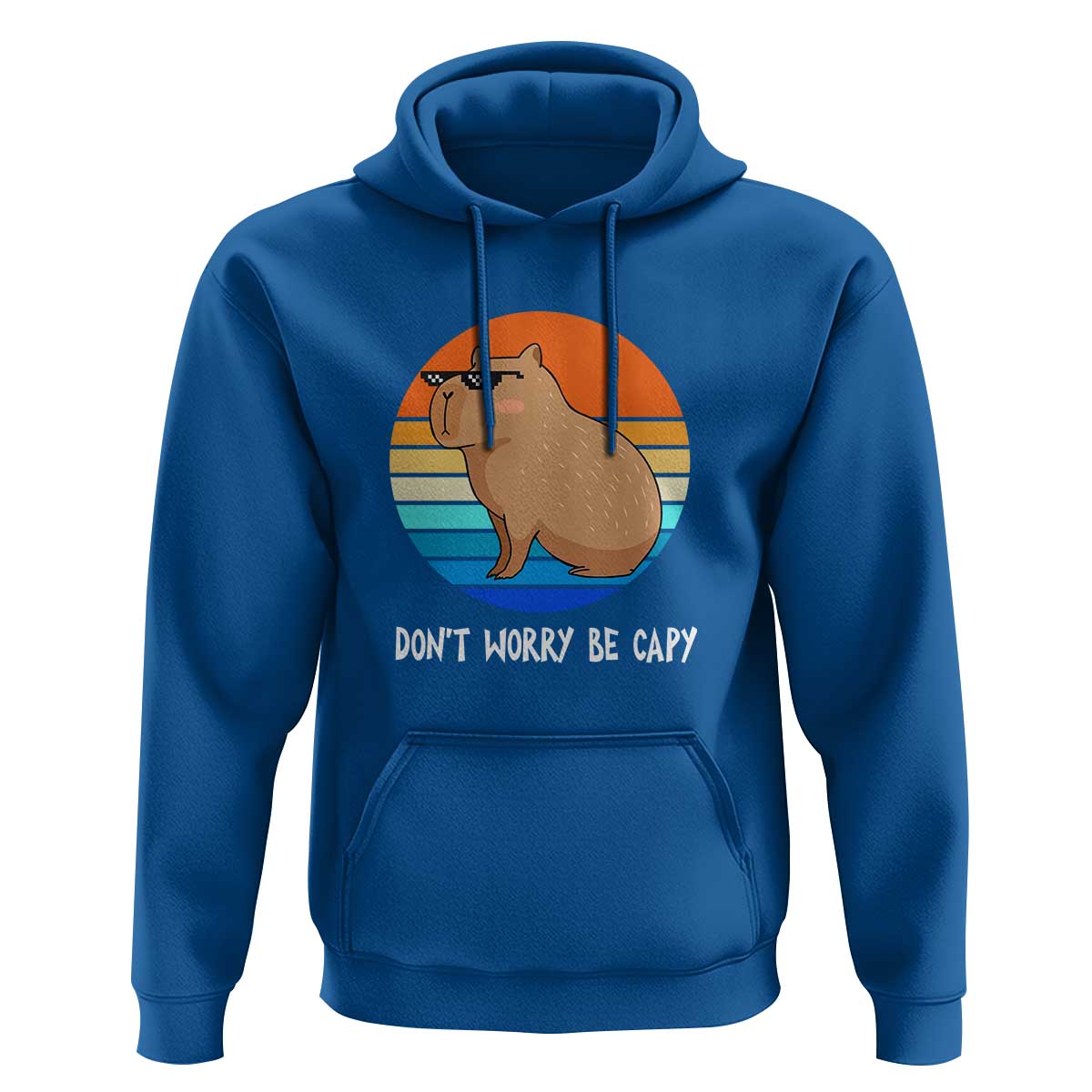 Funny Capybara Hoodie Vintage Rodent Dont Be Worry Be Capy