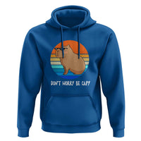 Funny Capybara Hoodie Vintage Rodent Dont Be Worry Be Capy