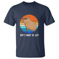 Funny Capybara T Shirt Vintage Rodent Dont Be Worry Be Capy - Wonder Print Shop