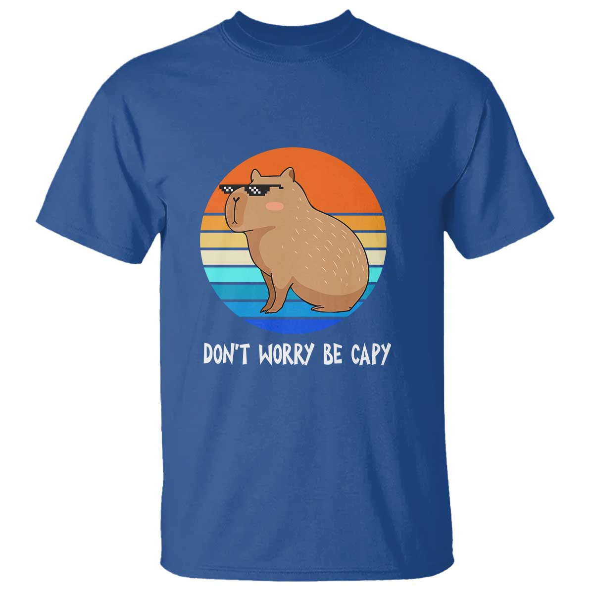 Funny Capybara T Shirt Vintage Rodent Dont Be Worry Be Capy - Wonder Print Shop