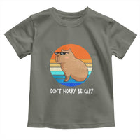 Funny Capybara Toddler T Shirt Vintage Rodent Dont Be Worry Be Capy