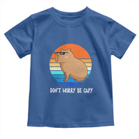 Funny Capybara Toddler T Shirt Vintage Rodent Dont Be Worry Be Capy