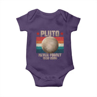 Pluto Never Forget 1930-2006 Planet Baby Onesie Funny Vintage Retro Astronomy Space