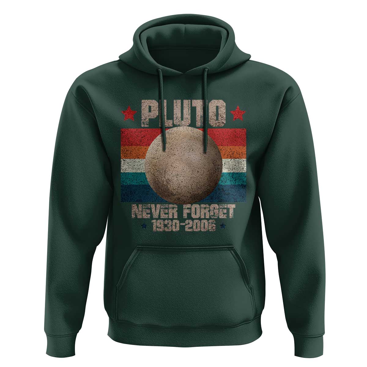 Pluto Never Forget 1930-2006 Planet Hoodie Funny Vintage Retro Astronomy Space
