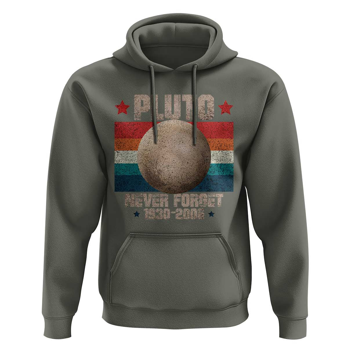 Pluto Never Forget 1930-2006 Planet Hoodie Funny Vintage Retro Astronomy Space