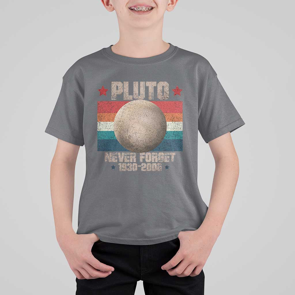 Pluto Never Forget 1930-2006 Planet T Shirt For Kid Funny Vintage Retro Astronomy Space - Wonder Print Shop