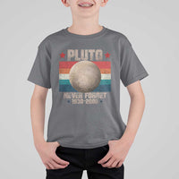 Pluto Never Forget 1930-2006 Planet T Shirt For Kid Funny Vintage Retro Astronomy Space - Wonder Print Shop
