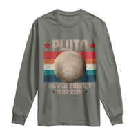 Pluto Never Forget 1930-2006 Planet Long Sleeve Shirt Funny Vintage Retro Astronomy Space