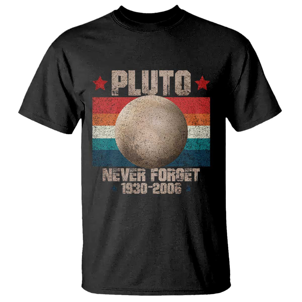 Pluto Never Forget 1930-2006 Planet T Shirt Funny Vintage Retro Astronomy Space - Wonder Print Shop
