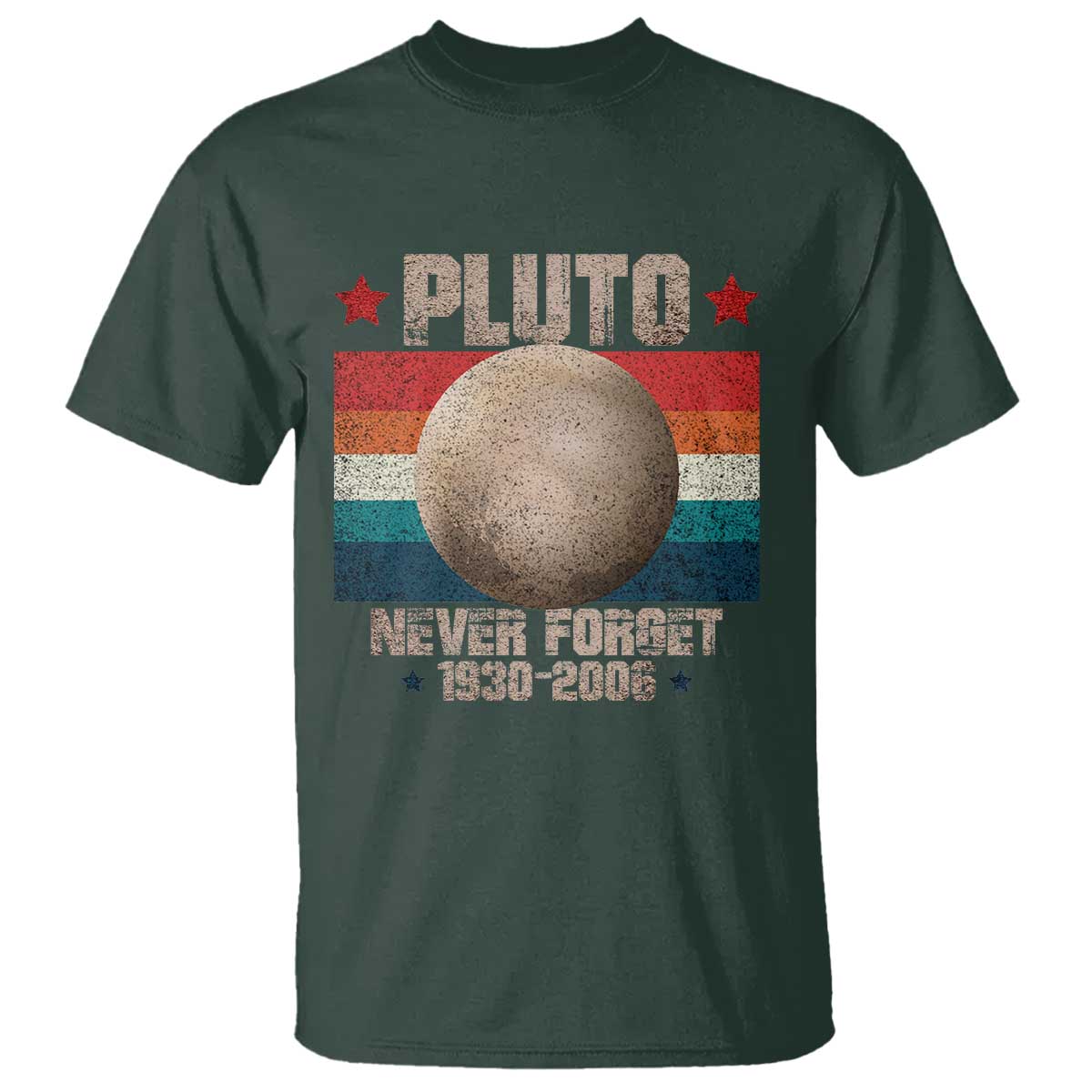 Pluto Never Forget 1930-2006 Planet T Shirt Funny Vintage Retro Astronomy Space - Wonder Print Shop