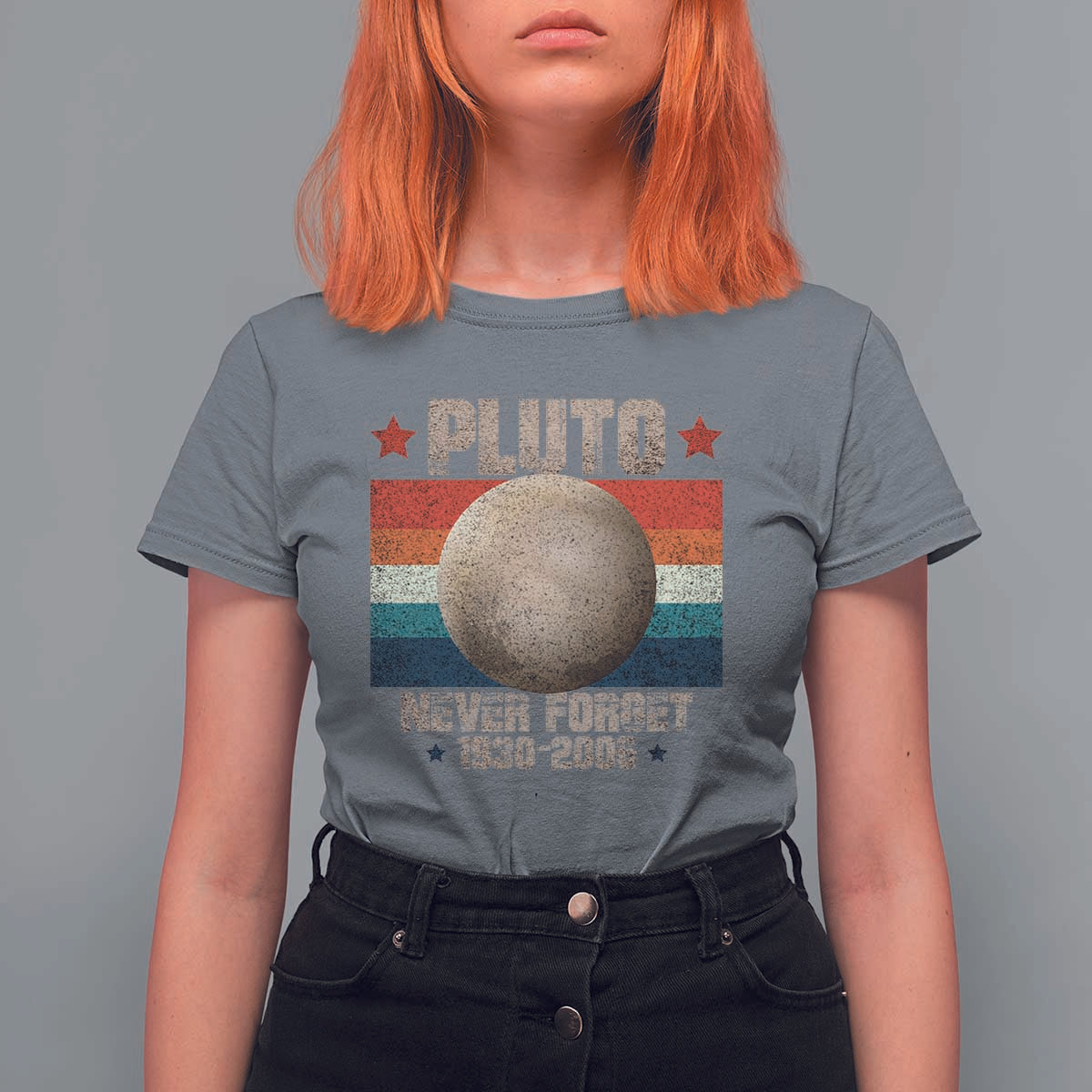 Pluto Never Forget 1930-2006 Planet T Shirt For Women Funny Vintage Retro Astronomy Space - Wonder Print Shop