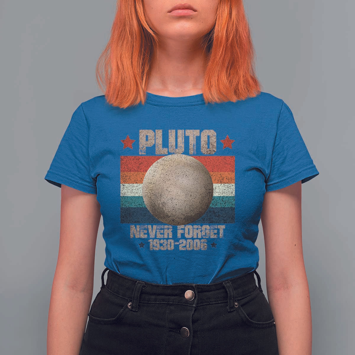 Pluto Never Forget 1930-2006 Planet T Shirt For Women Funny Vintage Retro Astronomy Space - Wonder Print Shop
