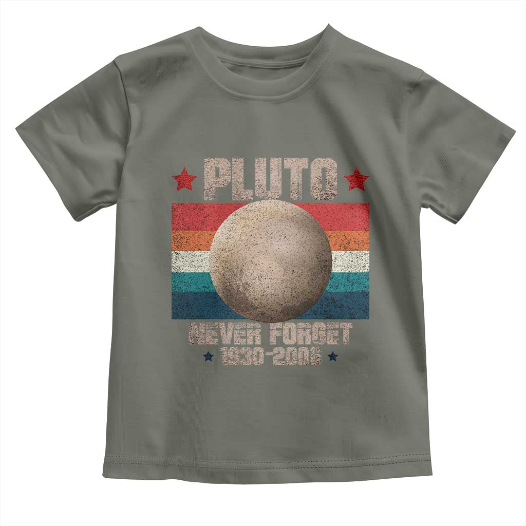 Pluto Never Forget 1930-2006 Planet Toddler T Shirt Funny Vintage Retro Astronomy Space