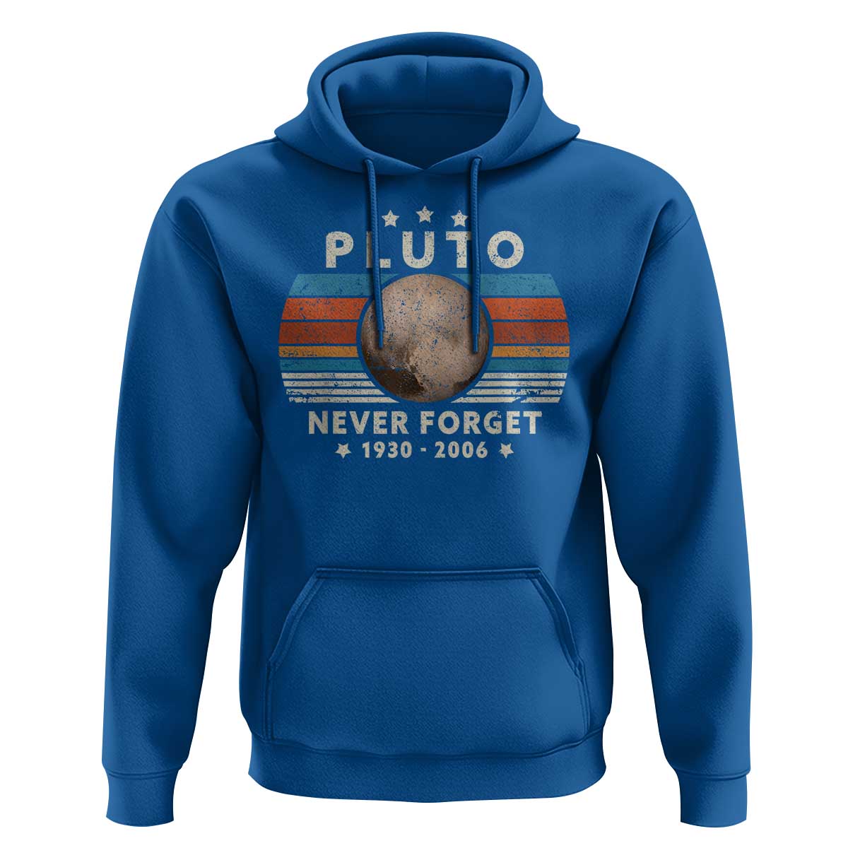 Never Forget Pluto Hoodie 1930-2006 Retro Style Funny Space Science