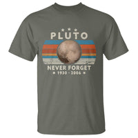 Never Forget Pluto T Shirt 1930-2006 Retro Style Funny Space Science - Wonder Print Shop