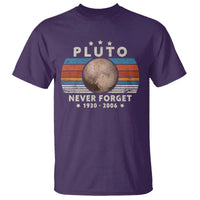 Never Forget Pluto T Shirt 1930-2006 Retro Style Funny Space Science - Wonder Print Shop