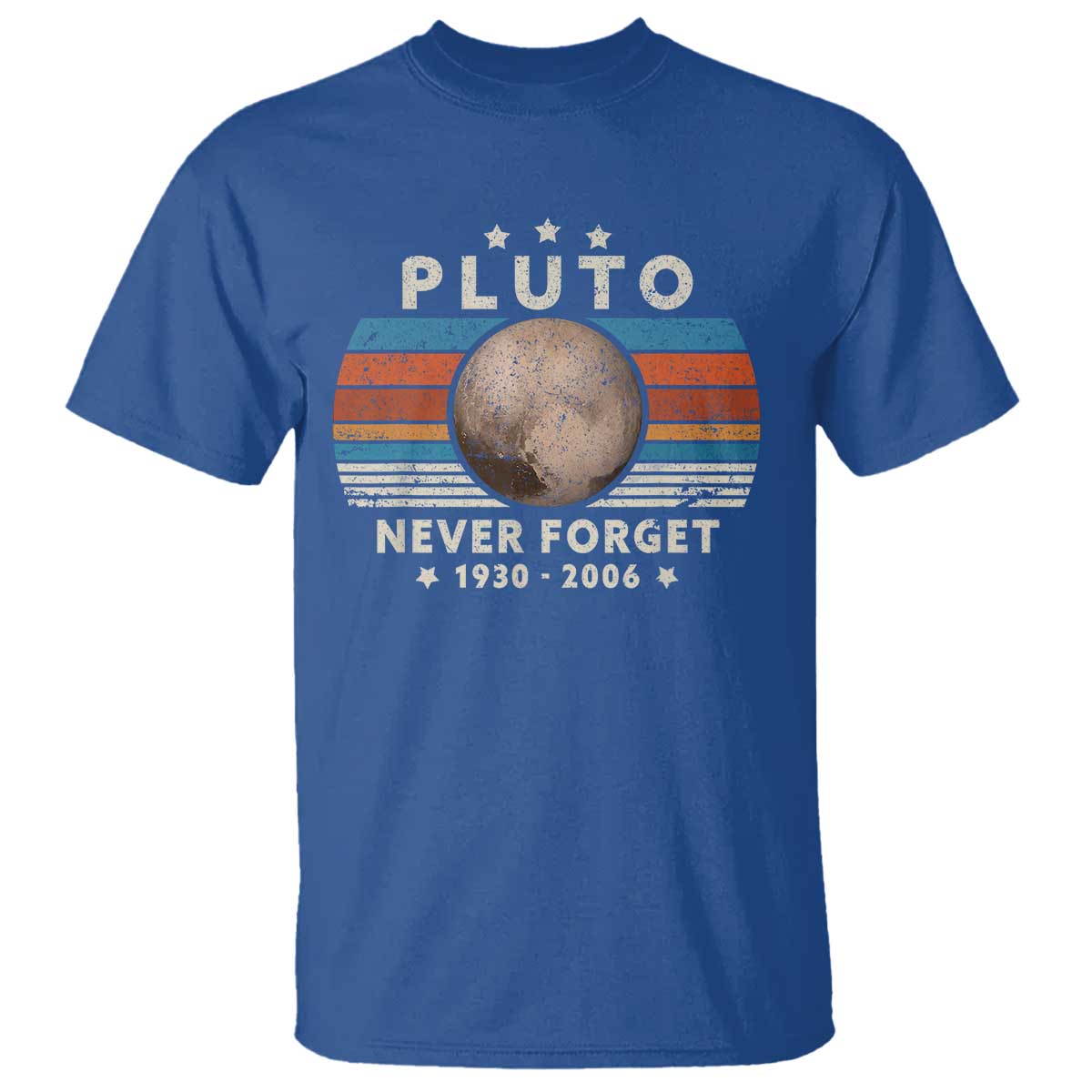Never Forget Pluto T Shirt 1930-2006 Retro Style Funny Space Science - Wonder Print Shop