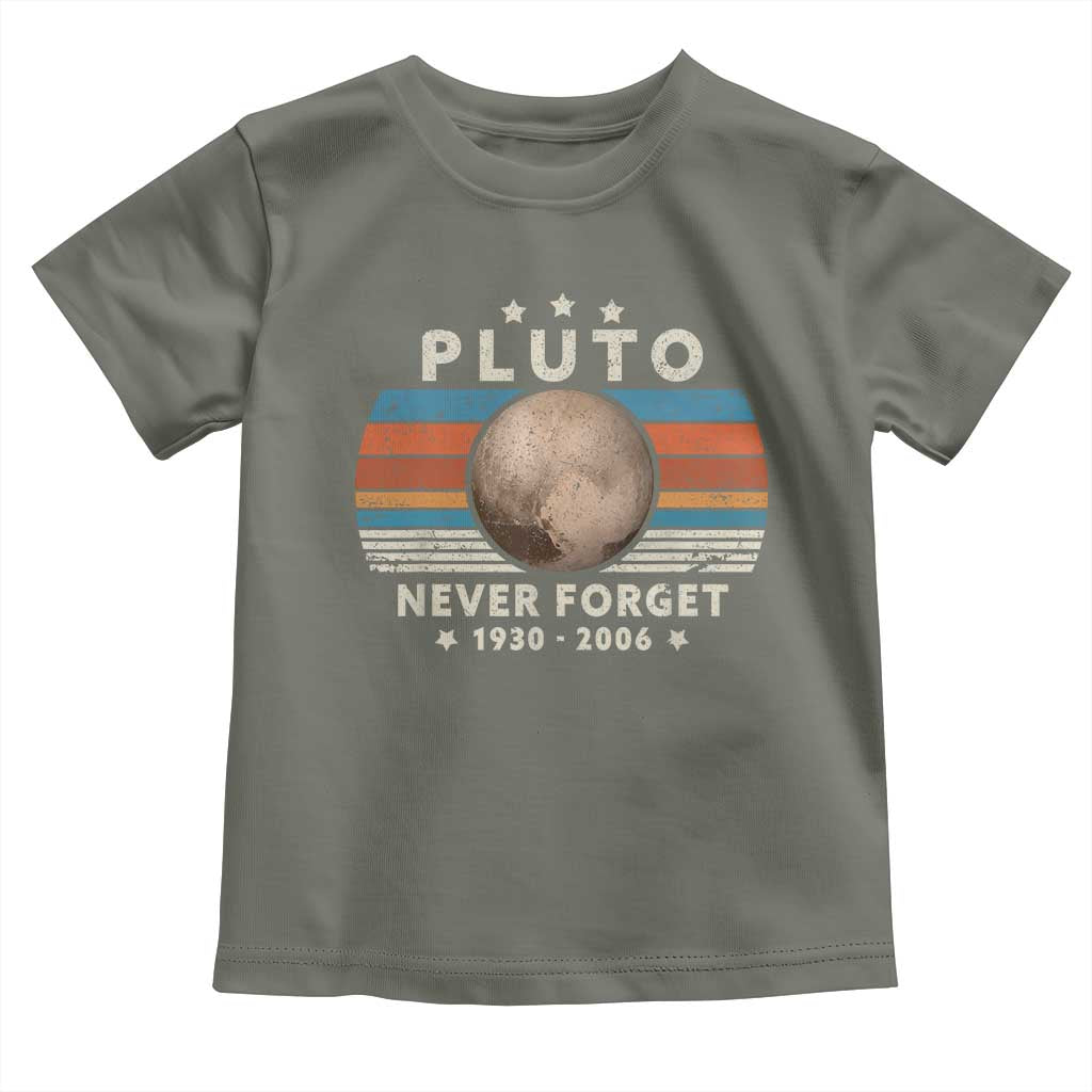Never Forget Pluto Toddler T Shirt 1930-2006 Retro Style Funny Space Science