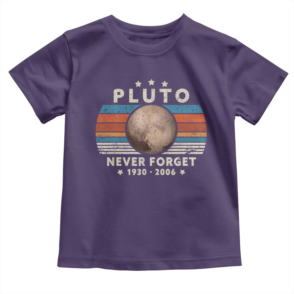 Never Forget Pluto Toddler T Shirt 1930-2006 Retro Style Funny Space Science