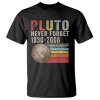 Never Forget Pluto T Shirt Retro Style Funny Space Science - Wonder Print Shop
