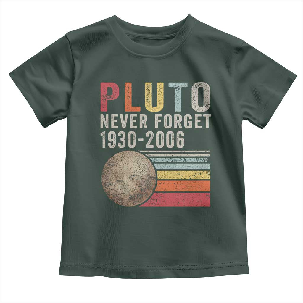 Never Forget Pluto Toddler T Shirt Retro Style Funny Space Science