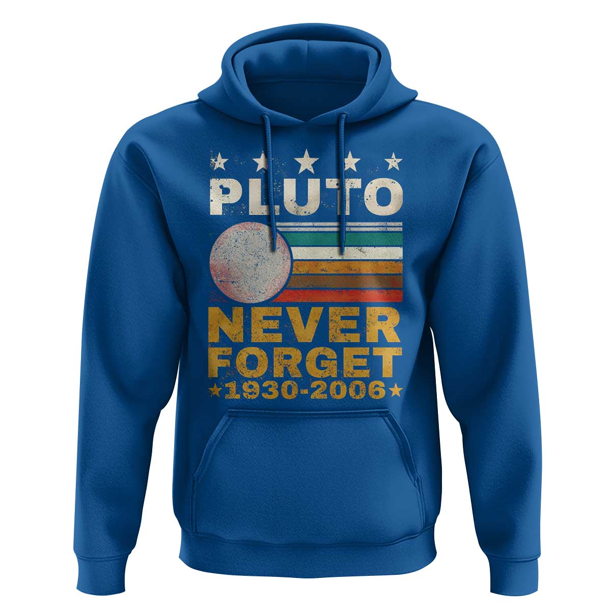 Never Forget Pluto Hoodie Retro Style Funny Space Science 1930-2006
