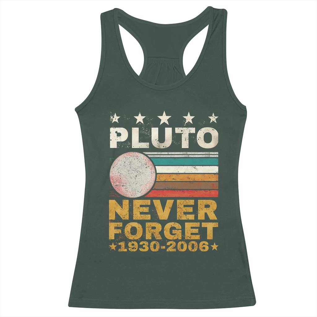 Never Forget Pluto Racerback Tank Top Retro Style Funny Space Science 1930-2006
