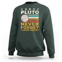 Never Forget Pluto Sweatshirt Retro Style Funny Space Science 1930-2006 - Wonder Print Shop