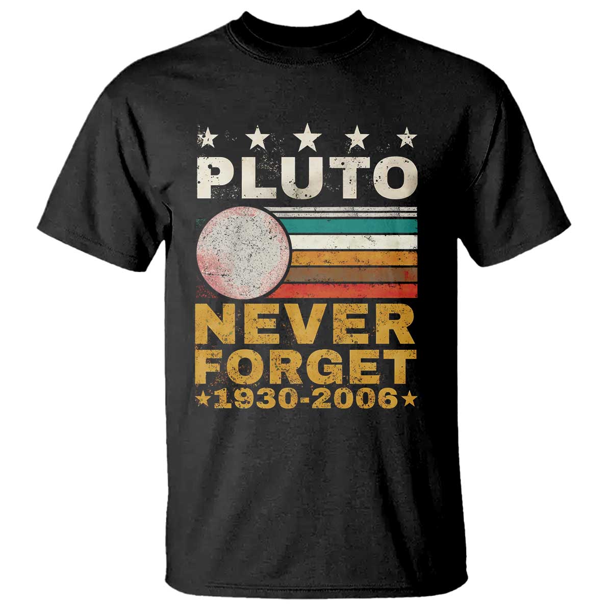 Never Forget Pluto T Shirt Retro Style Funny Space Science 1930-2006 - Wonder Print Shop