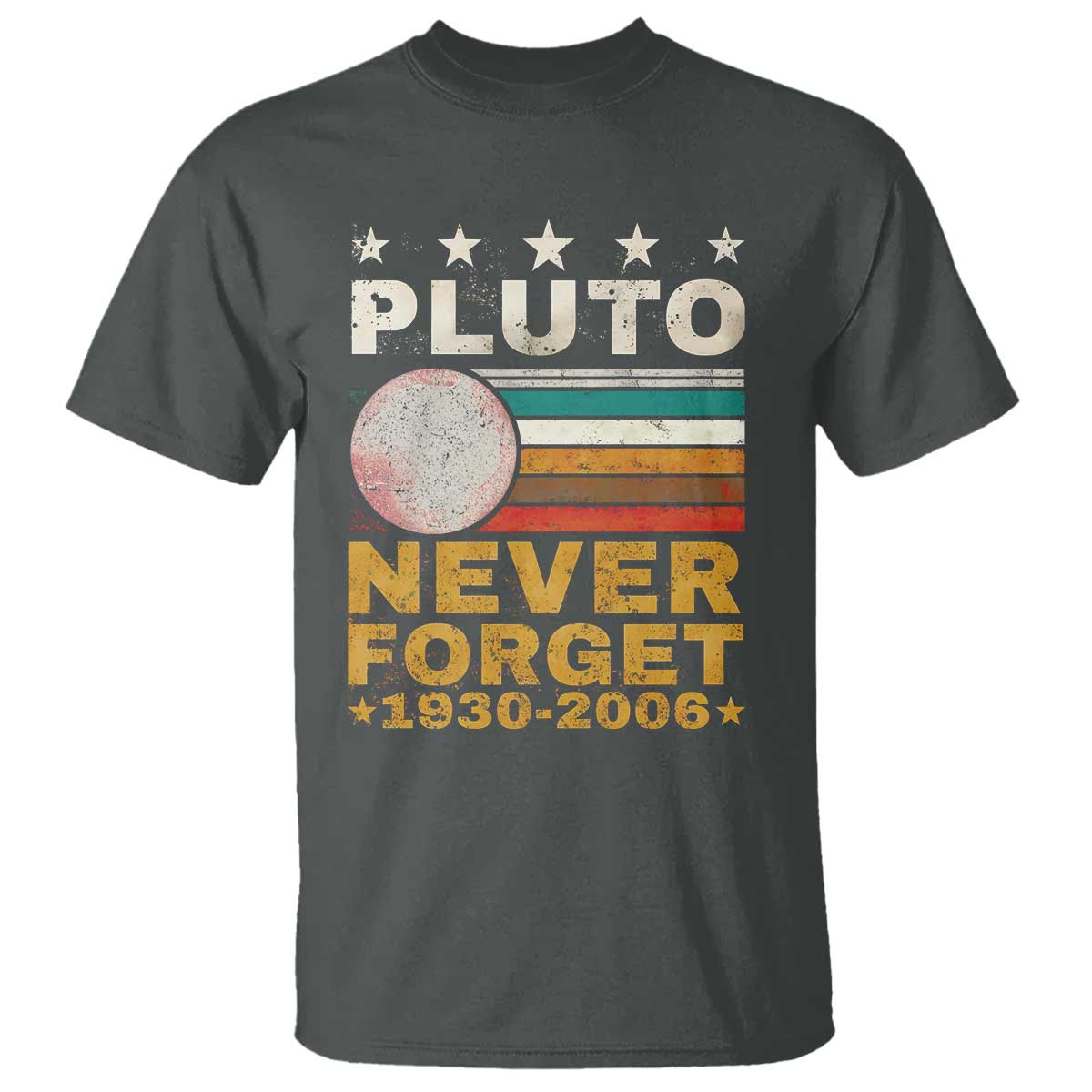 Never Forget Pluto T Shirt Retro Style Funny Space Science 1930-2006 - Wonder Print Shop