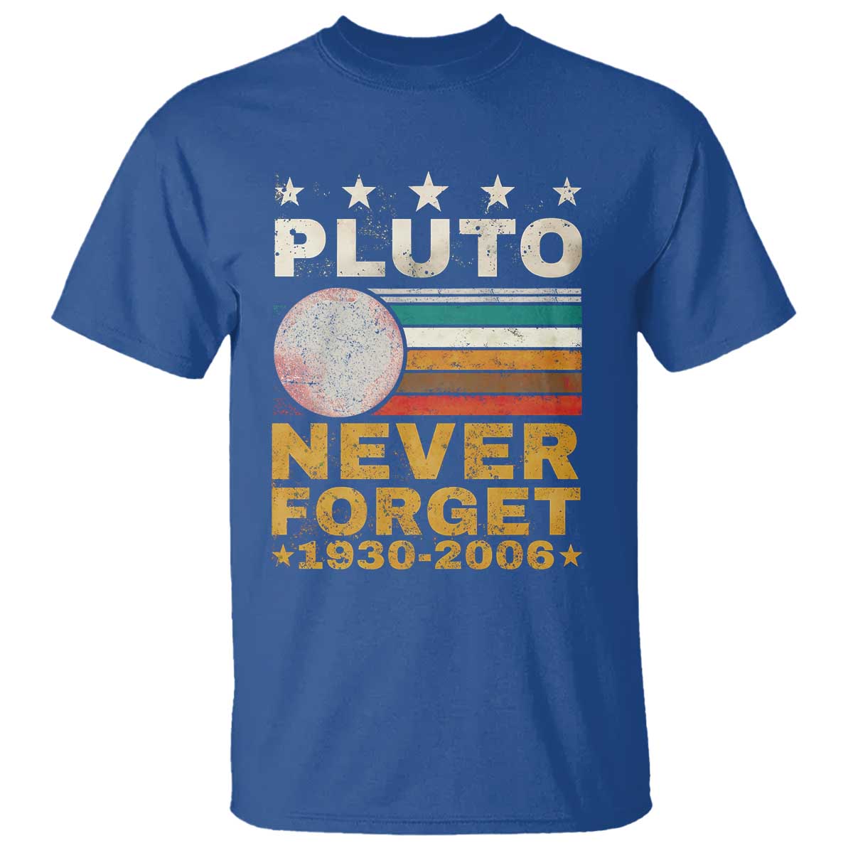 Never Forget Pluto T Shirt Retro Style Funny Space Science 1930-2006 - Wonder Print Shop