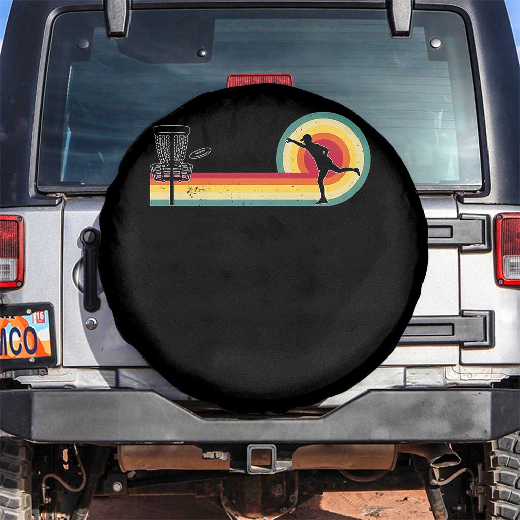 Disc Golf Retro Spare Tire Cover Vintage Frisbee Golf Player