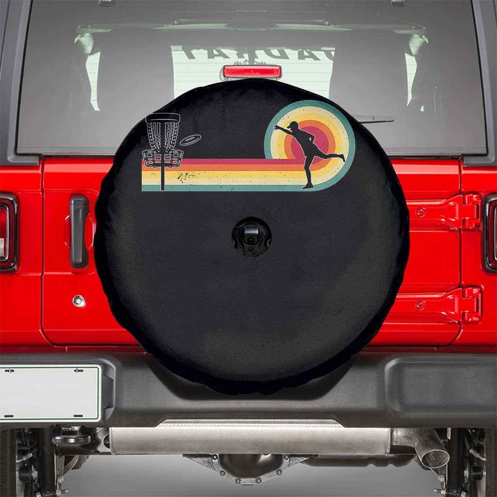 Disc Golf Retro Spare Tire Cover Vintage Frisbee Golf Player