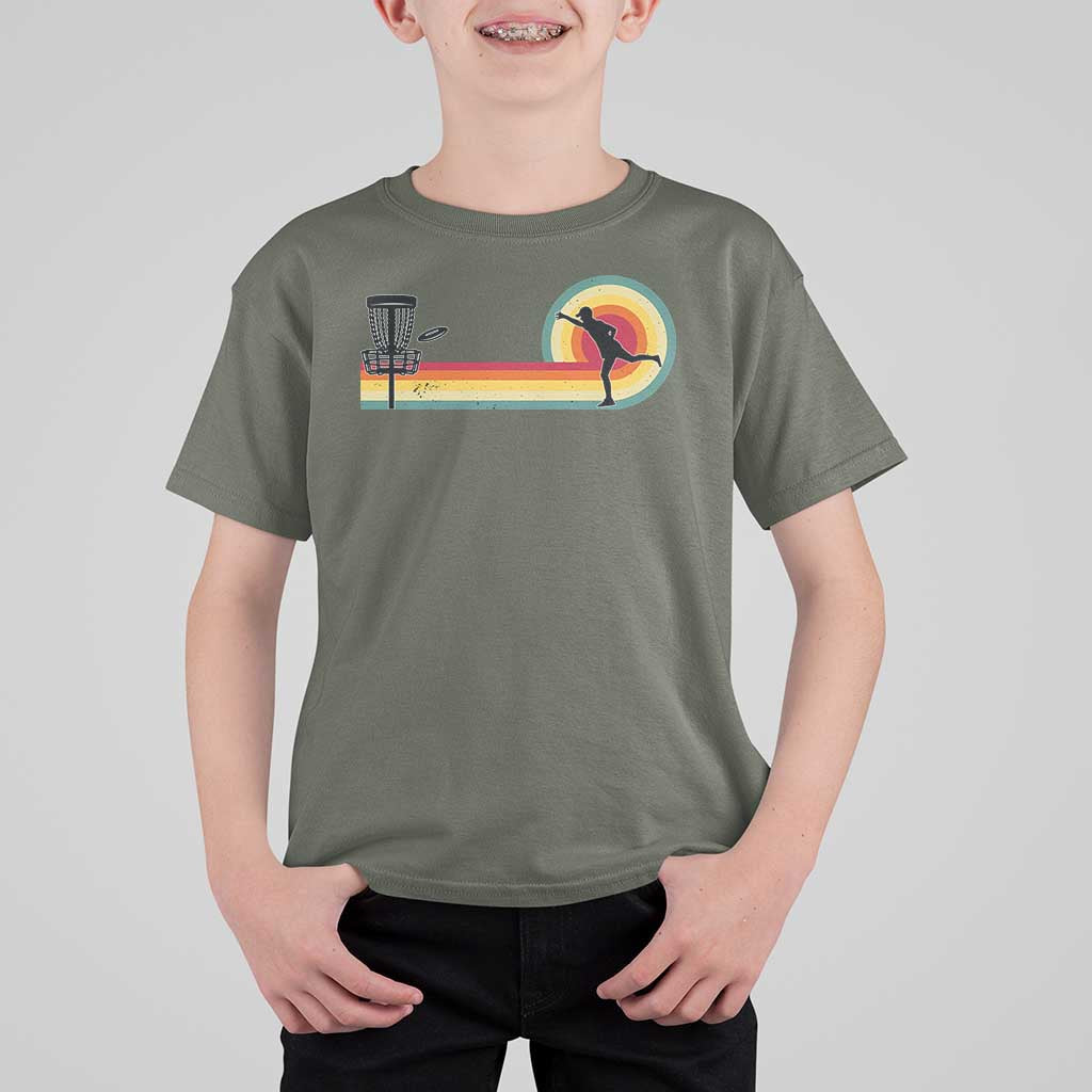 Disc Golf Retro T Shirt For Kid Vintage Frisbee Golf Player - Wonder Print Shop