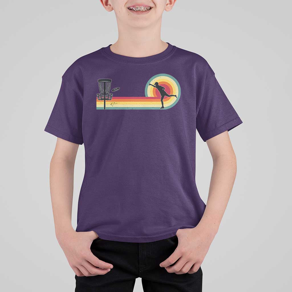 Disc Golf Retro T Shirt For Kid Vintage Frisbee Golf Player - Wonder Print Shop