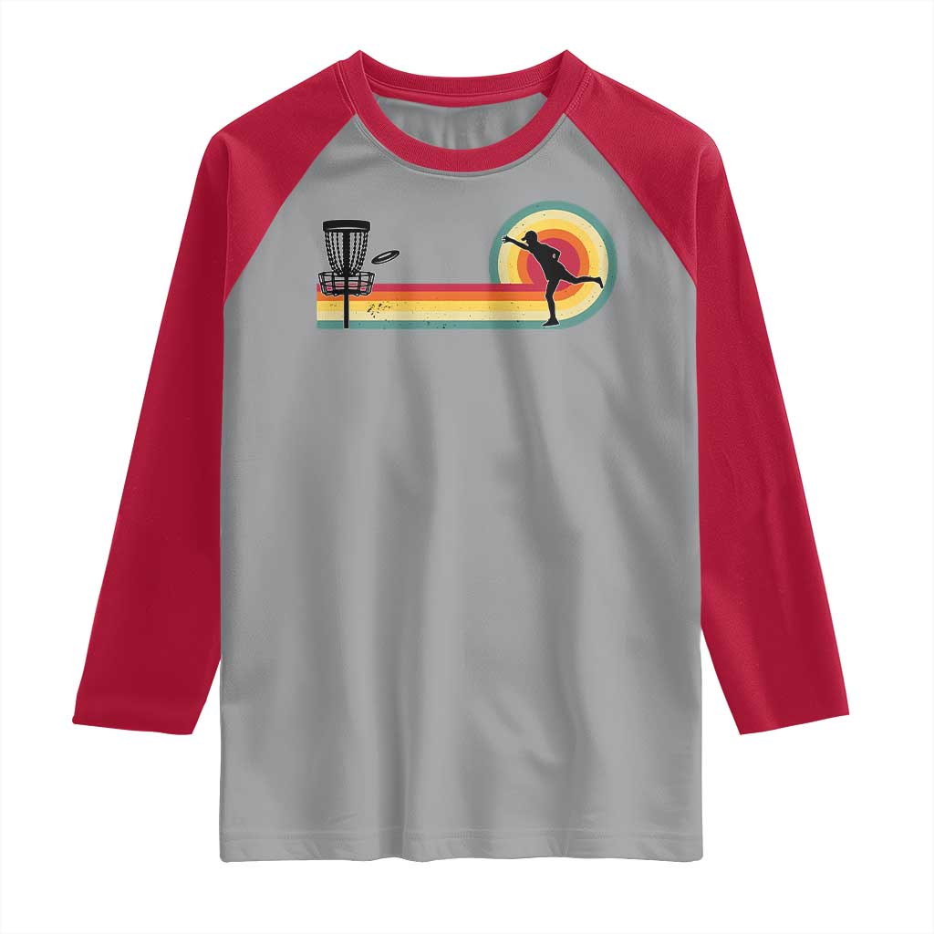 Disc Golf Retro Raglan Shirt Vintage Frisbee Golf Player