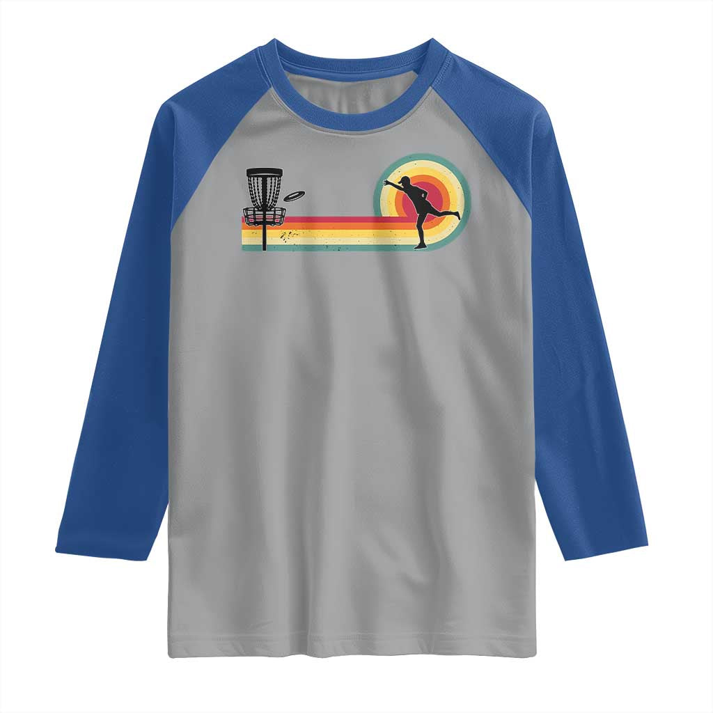Disc Golf Retro Raglan Shirt Vintage Frisbee Golf Player