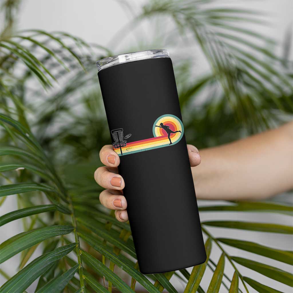 Disc Golf Retro Skinny Tumbler Vintage Frisbee Golf Player