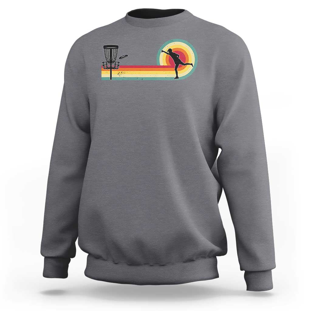 Disc Golf Retro Sweatshirt Vintage Frisbee Golf Player - Wonder Print Shop