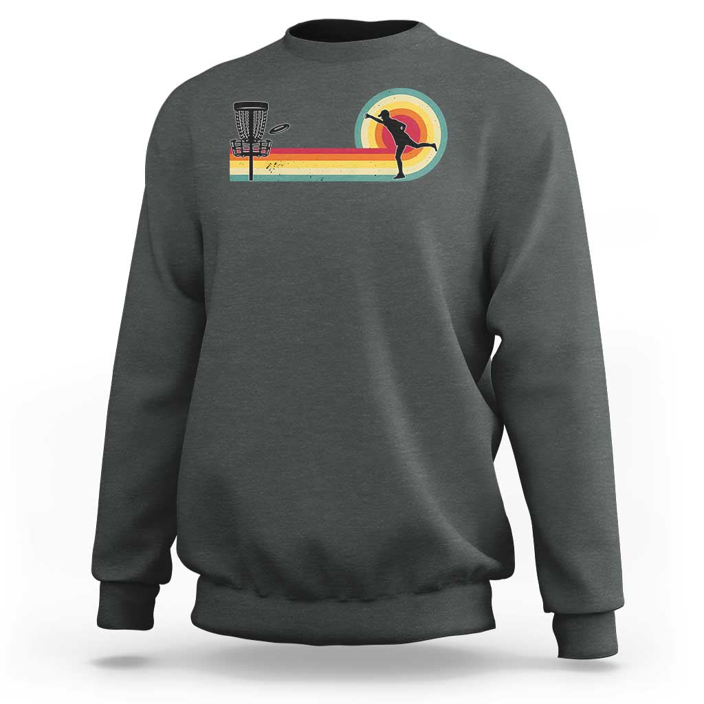 Disc Golf Retro Sweatshirt Vintage Frisbee Golf Player - Wonder Print Shop