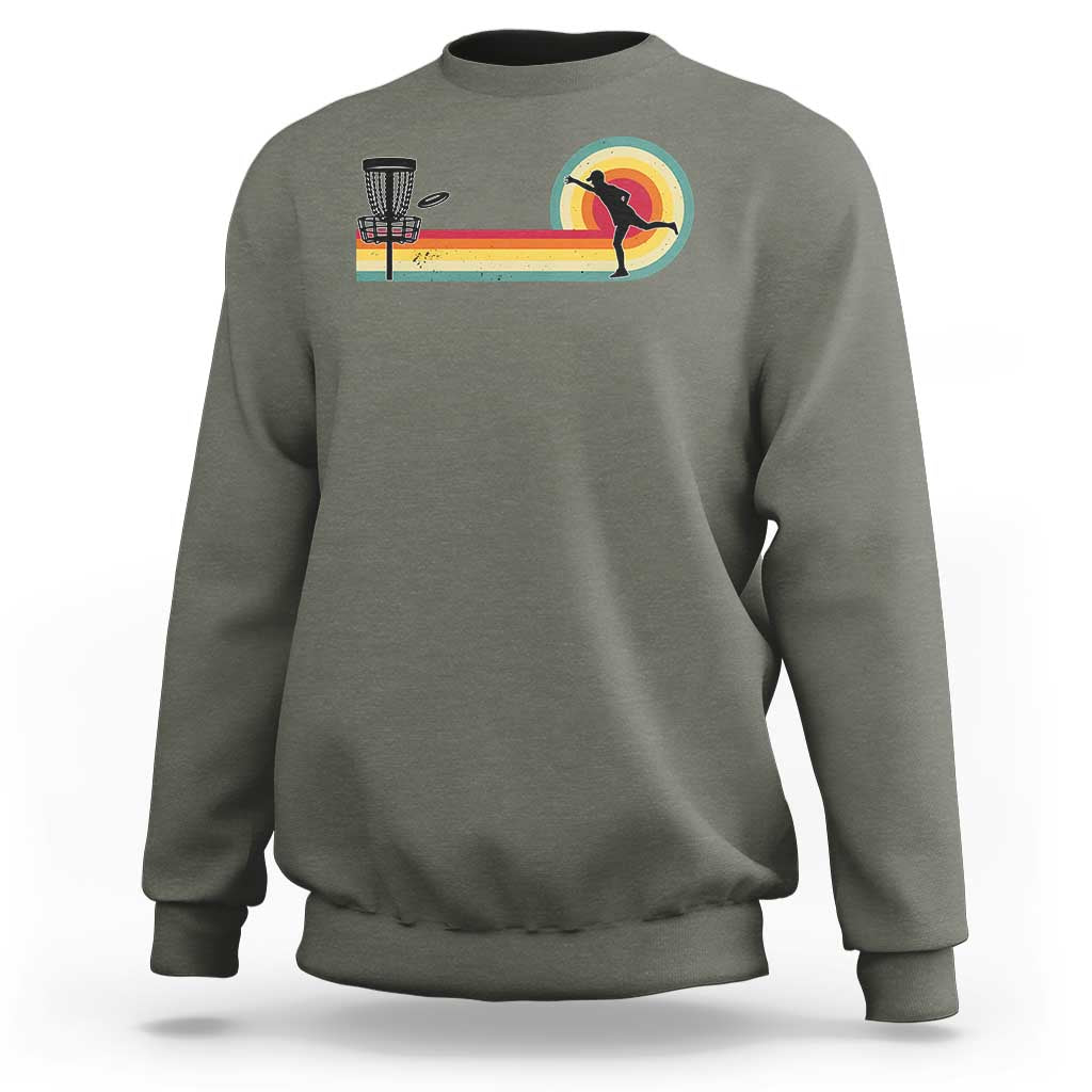 Disc Golf Retro Sweatshirt Vintage Frisbee Golf Player - Wonder Print Shop