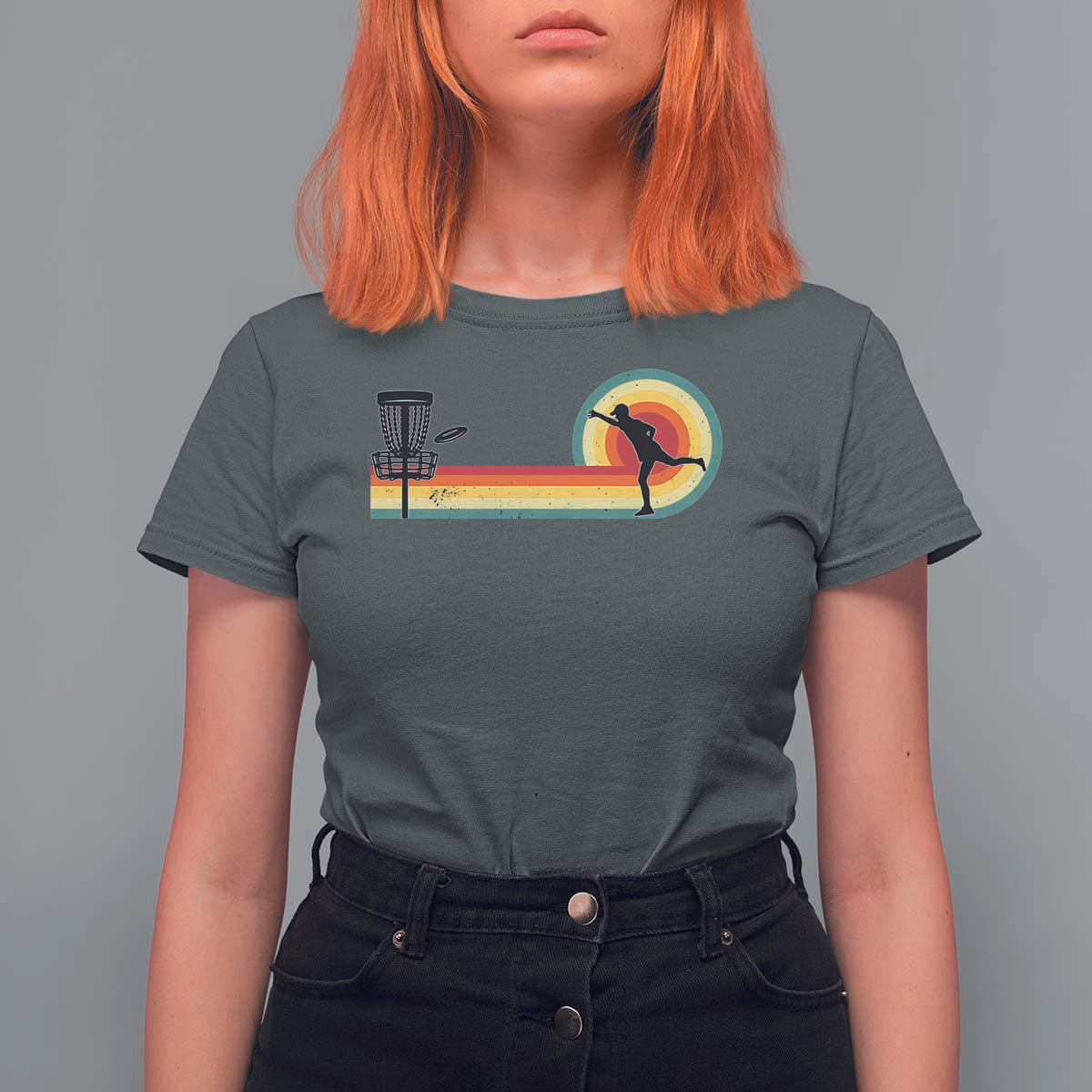 Disc Golf Retro T Shirt For Women Vintage Frisbee Golf Player - Wonder Print Shop