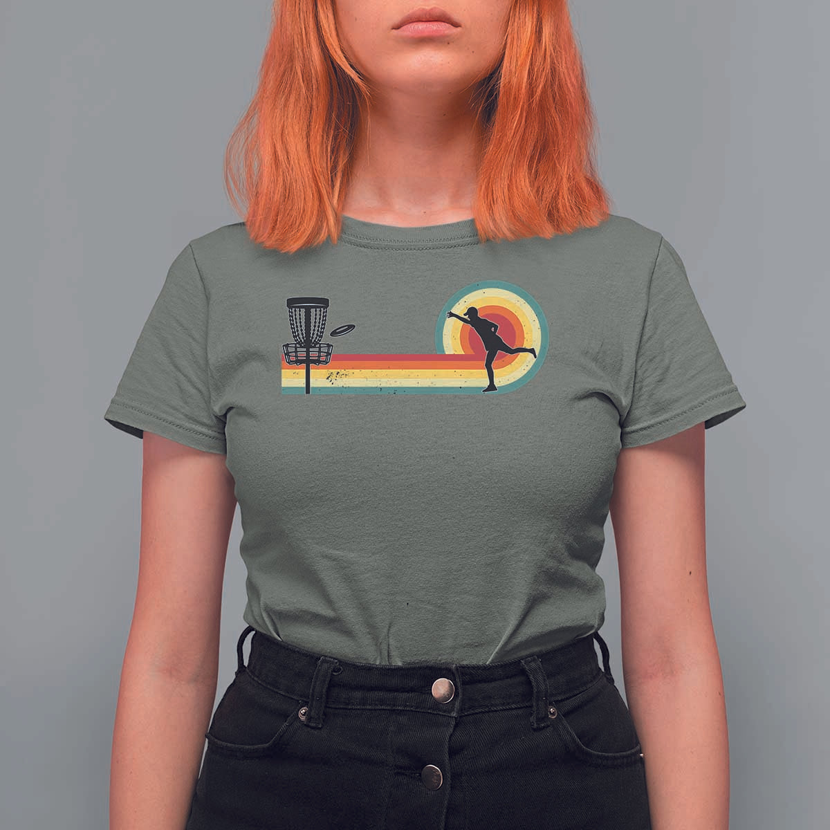 Disc Golf Retro T Shirt For Women Vintage Frisbee Golf Player - Wonder Print Shop