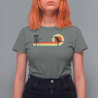 Disc Golf Retro T Shirt For Women Vintage Frisbee Golf Player - Wonder Print Shop